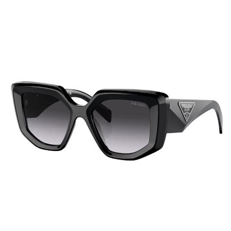 Prada PR 14ZS 1AB09S Black Plastic Fashion Sunglasses Grey 